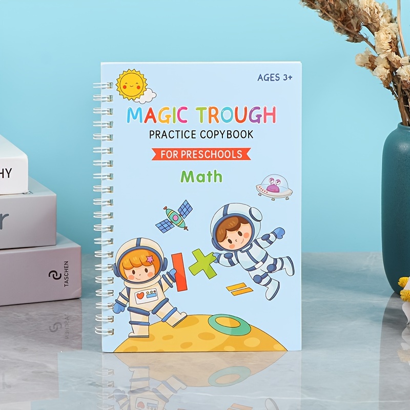 Sank Magic Practice Copybook 3D Groove Reusable Writing English Book for  Kid Calligraphy Wipe-free Children Mprove Writing Speed