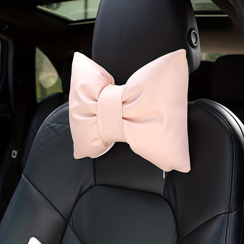 Poggiatesta Schienale Auto 1pc Pelle Stile Tendenza Bowknot - Temu