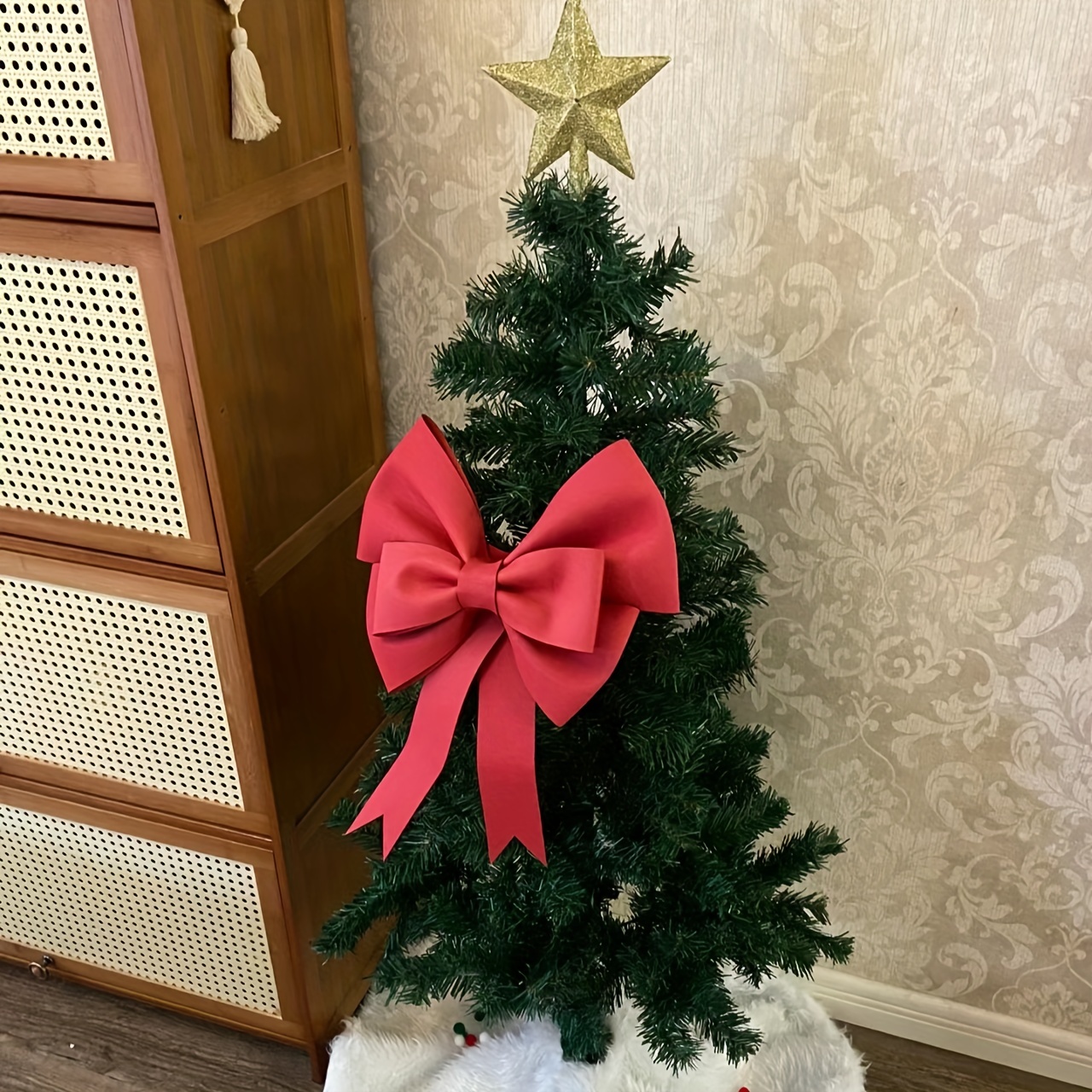 Énorme Nœud Décoratif De Noël, 1 Pièce, Décoration De Porte De Magasin,  Pendentif De Décoration De Mariage - Maison Et Cuisine - Temu France