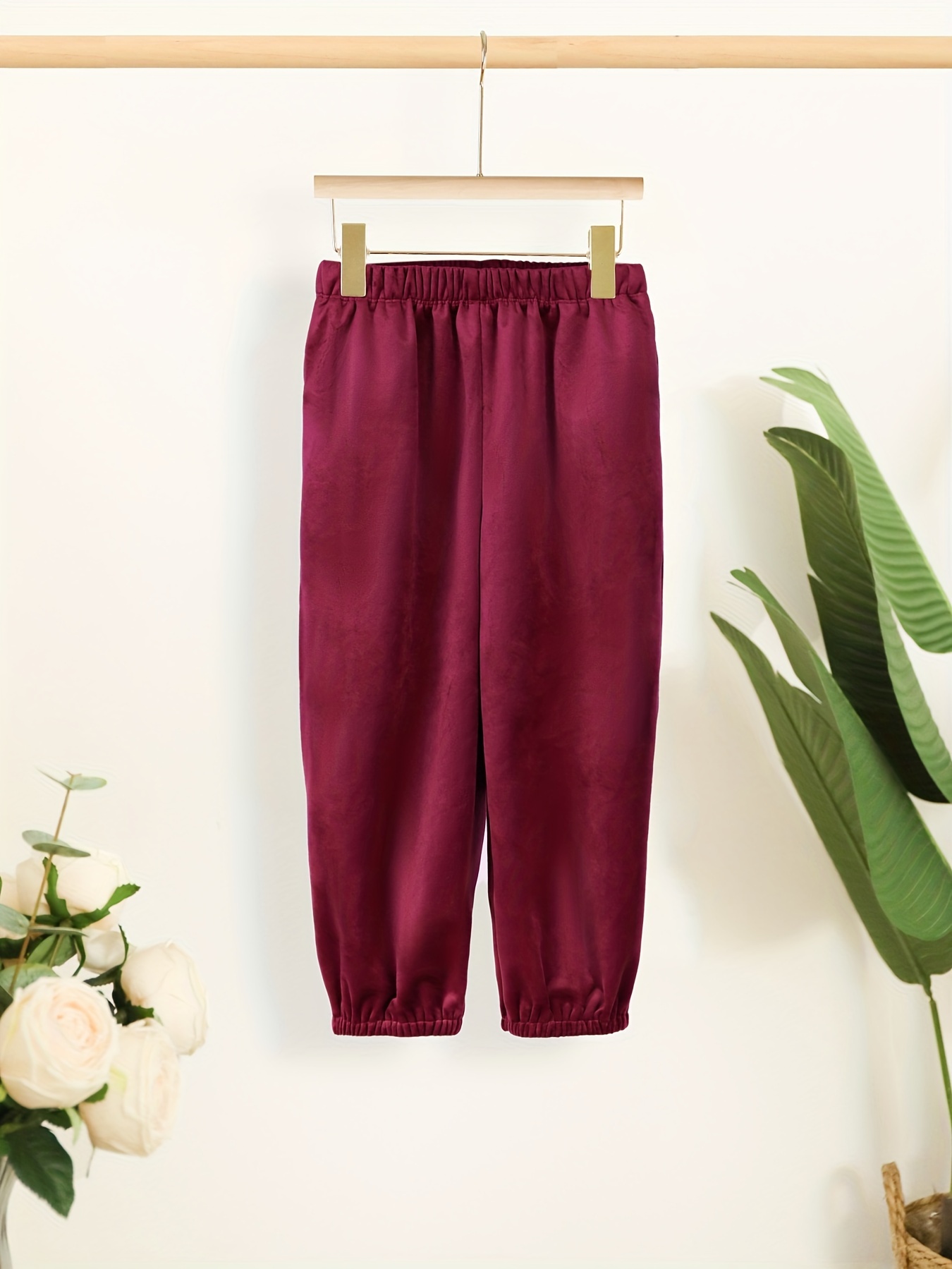 Velvet Floral Pants - Holiday Outfits