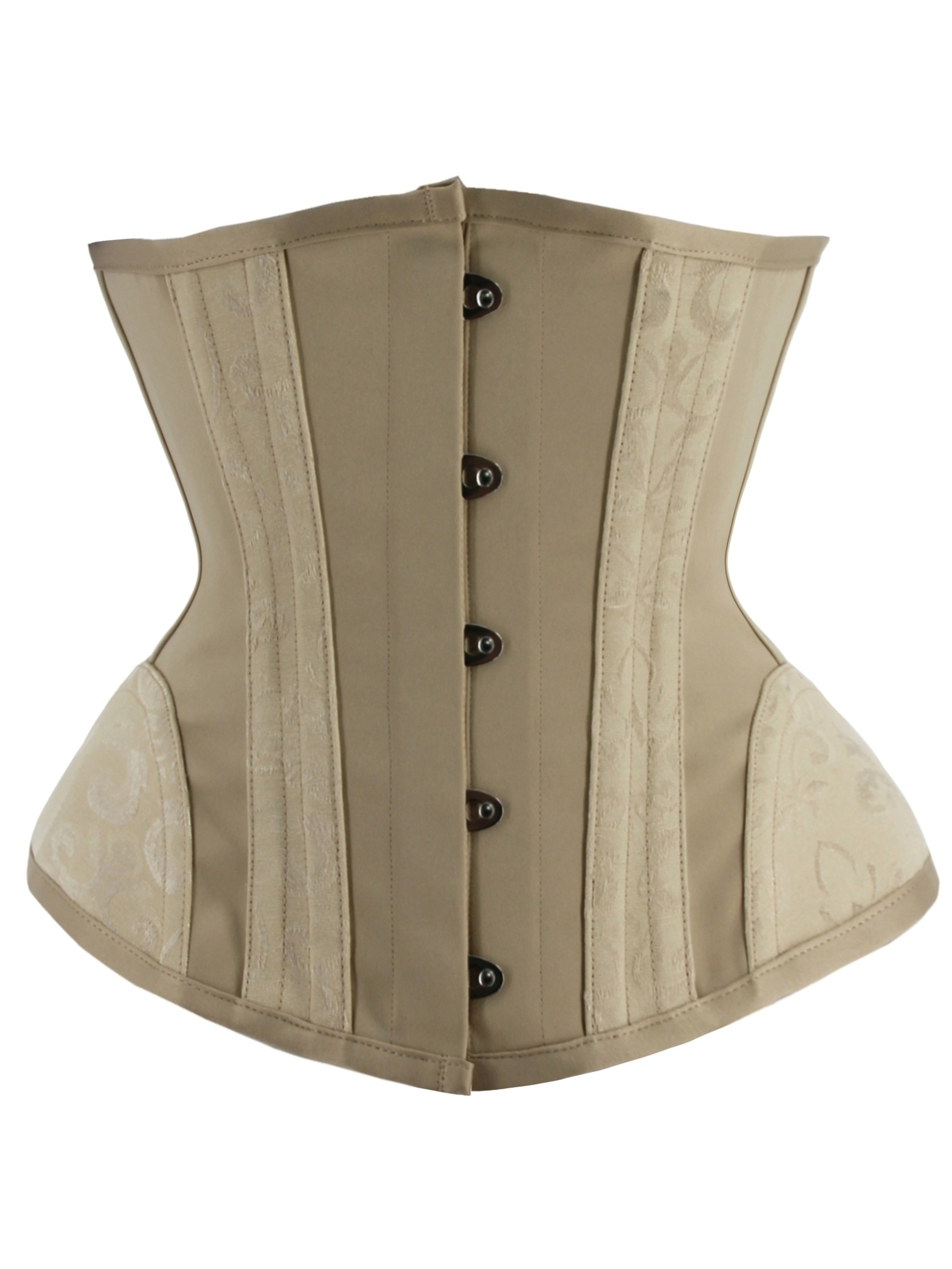 Strap Backless Push up Wing Corset Drawstring Tie Adjustable Beige