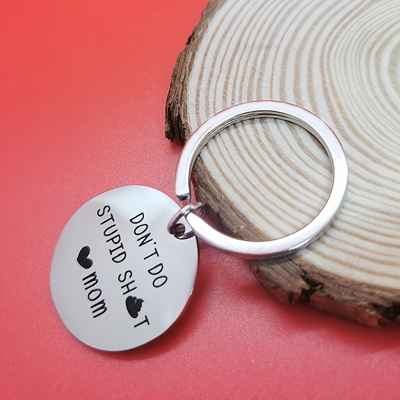 Father To Kids Don't Do Stupid Keychain For Teenage Son Graduation  Valentine Gag Gifts From Dad