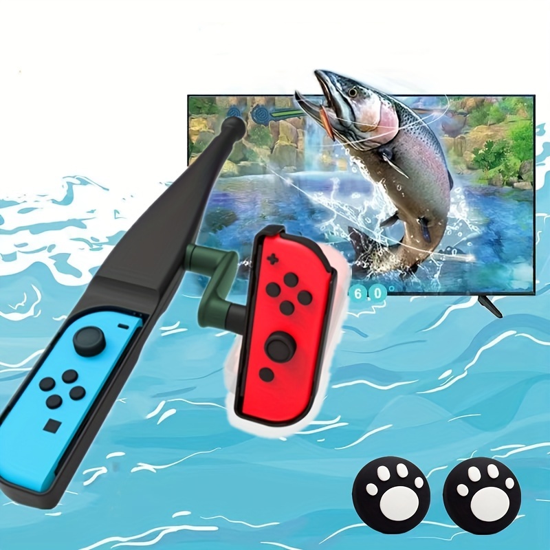 Fishing Rod Switch Joy Con Fishing Game Accessories Kit Compatible