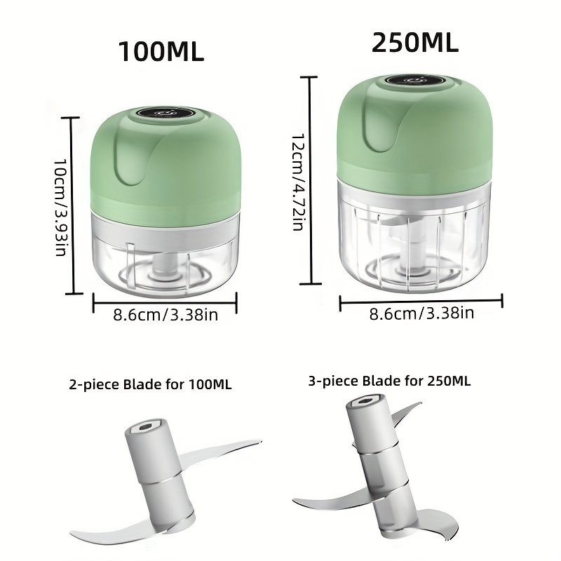 Electric Mini Chopper Food Processor,TOPESCT Portable Garlic Grinder  Cordless Small Food Chopper with USB Charging for Ginger Onion Chili  Vegetable