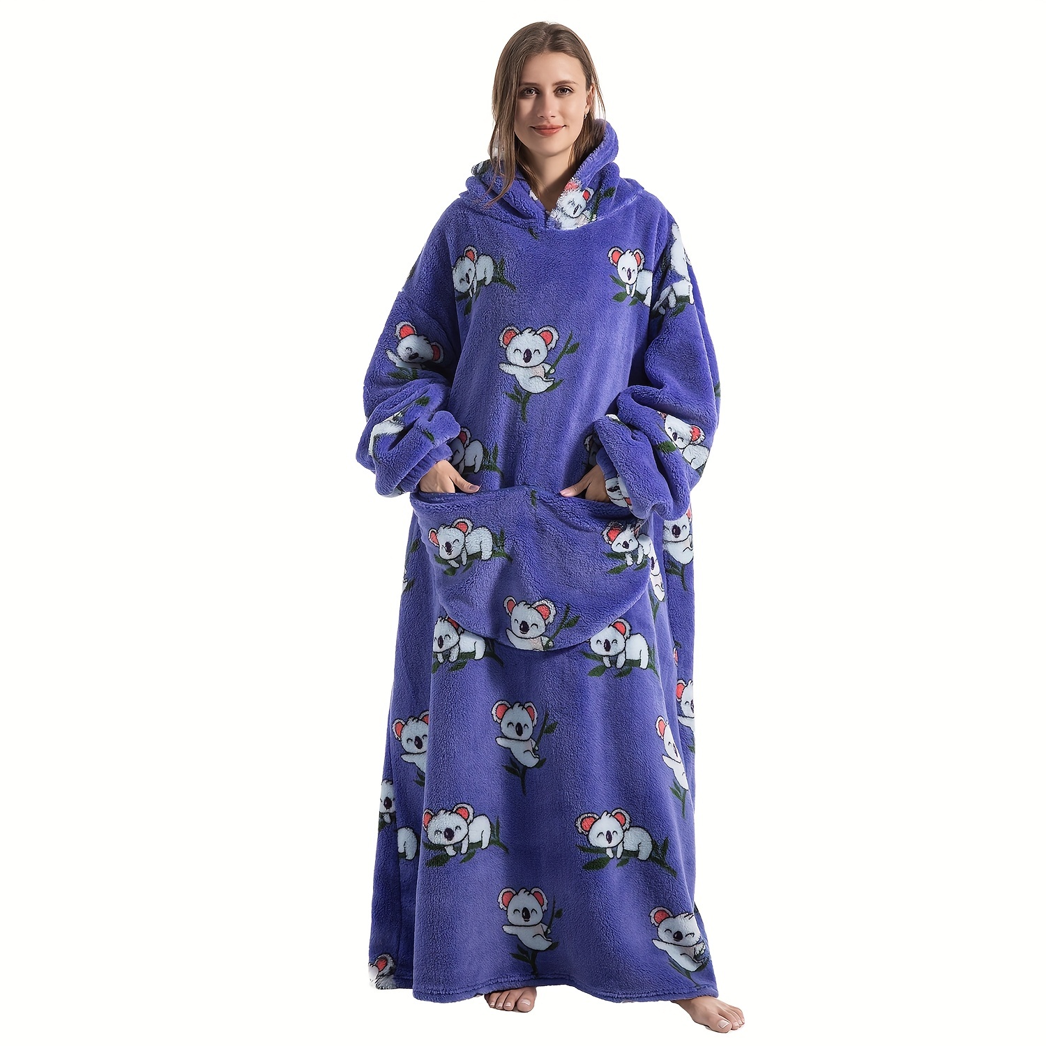 Felpa con cappuccio oversize Donna Tie Dye Felpe Felpe Coperta gigante  indossabile con maniche Pullover invernali Sudaderas Mujer