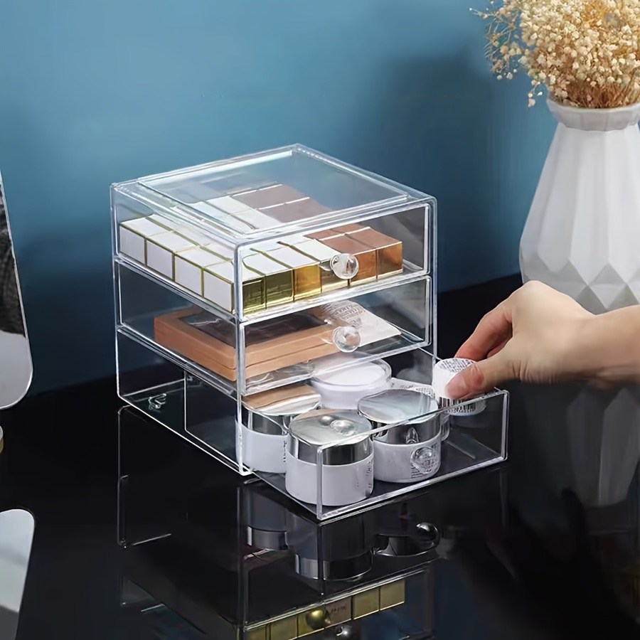 Acrylic Makeup Organizer Cosmetic Clear Storage Box Drawer