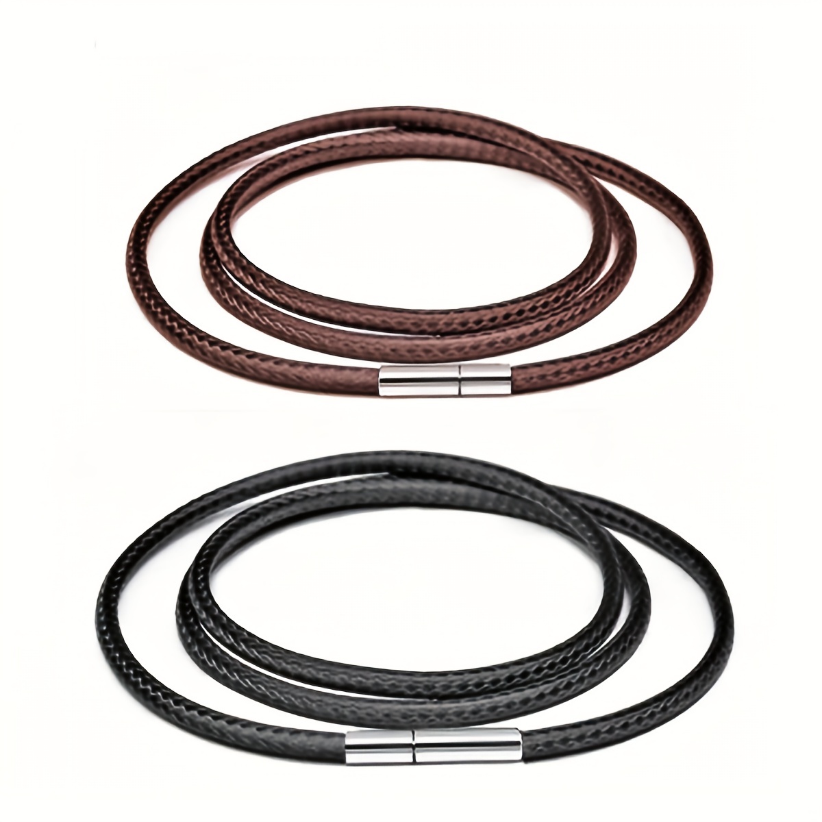 100pcs Leather Necklace Cord with Clasps, Rope Necklace String, Black Necklace Cords for Pendants, 18Premium Bulk Necklace Chains for Jewelry Making