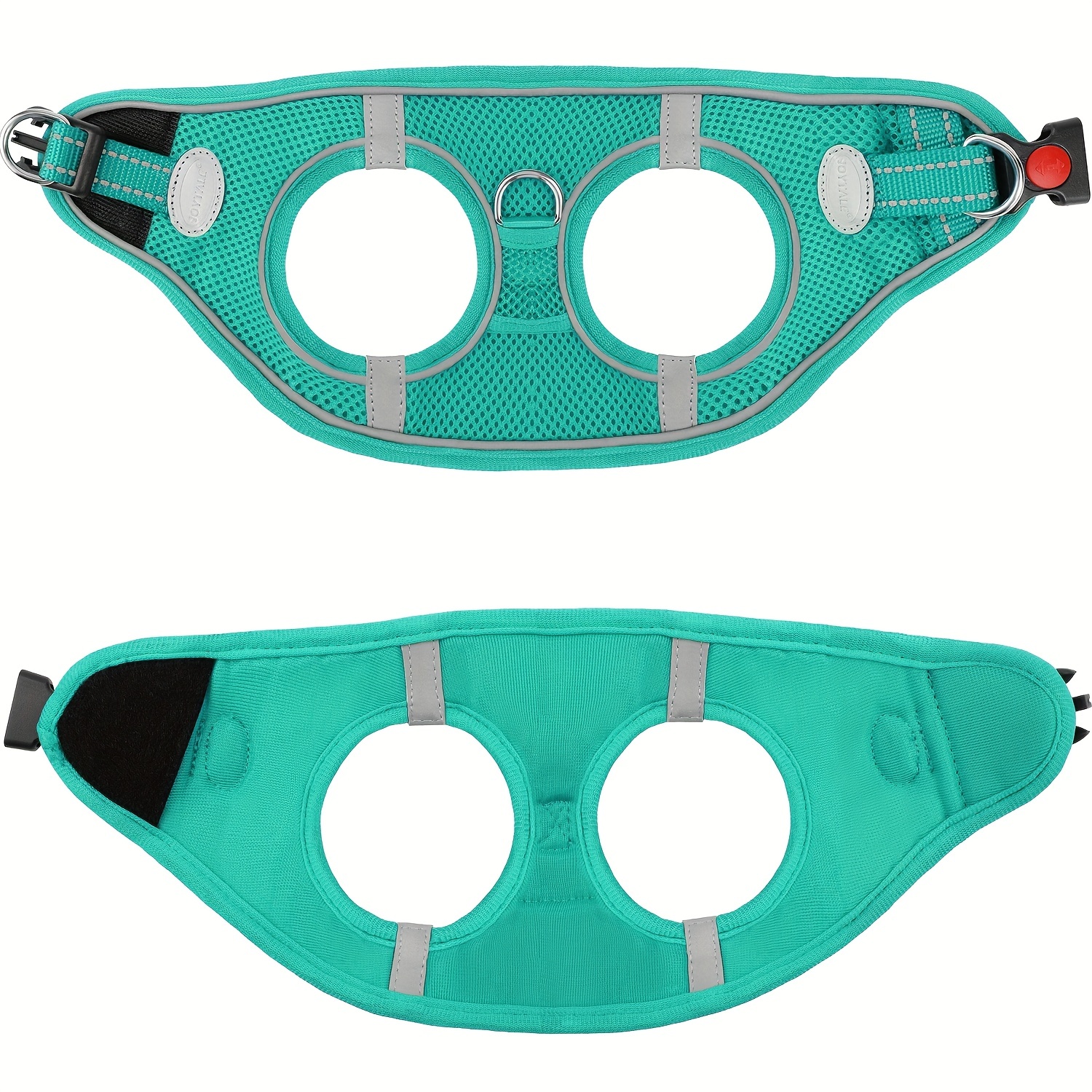     dog harness and leash set reflective soft padded nylon leash breathable mesh vest harness and leash for small and medium dogs 4