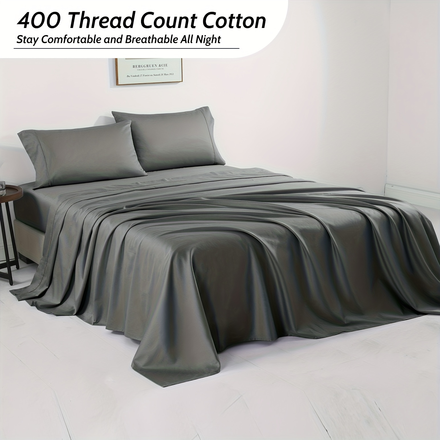 🌸 Armoire Collection QUEEN Sheet Set 100% Cotton Soft Paris