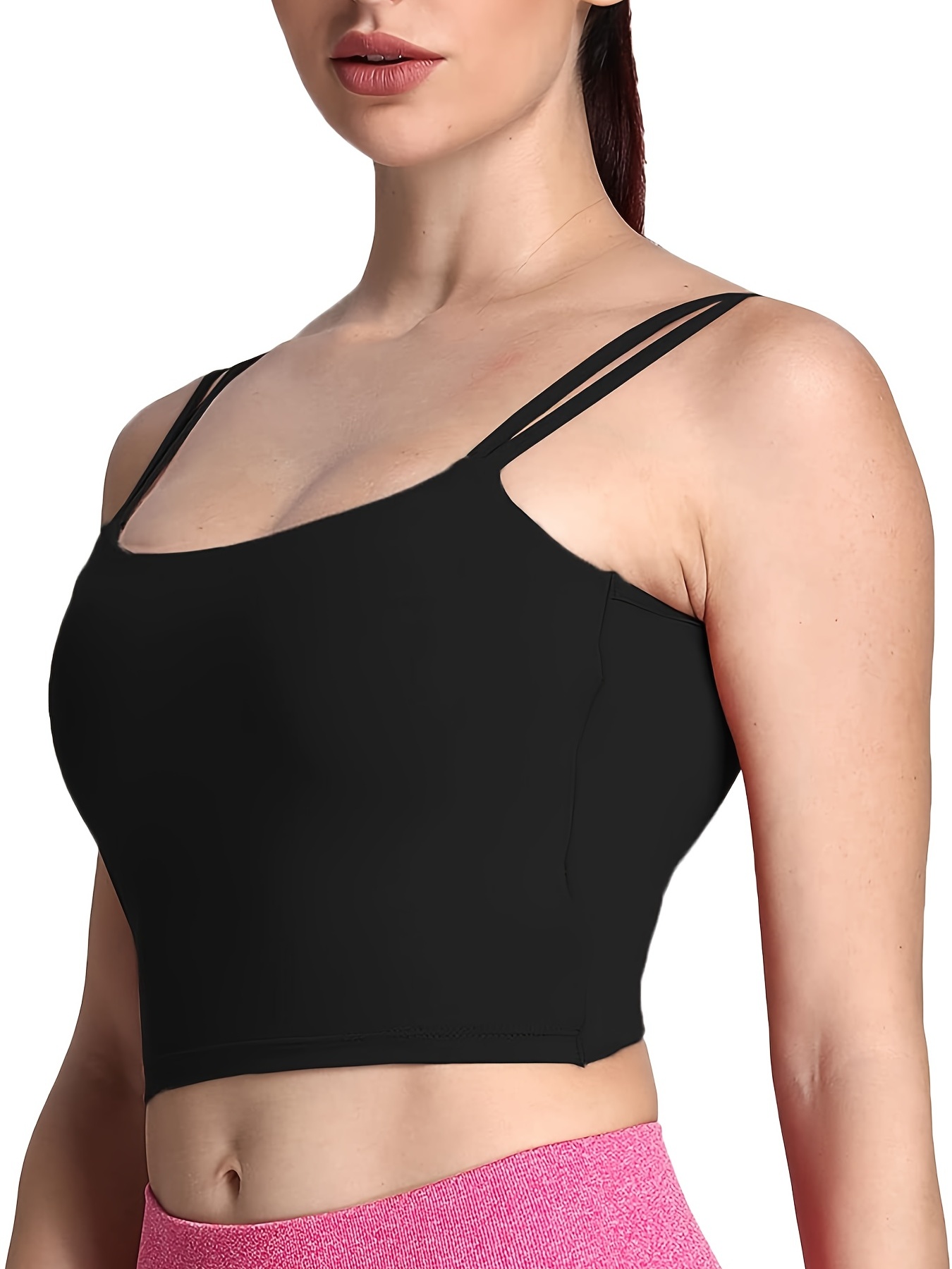 Sport Bras for Women, Cross Back Sports Bra with Padded Workout Yoga Bras  Padded Cross Cropped Bras for Running Fitness Black at  Women's  Clothing store