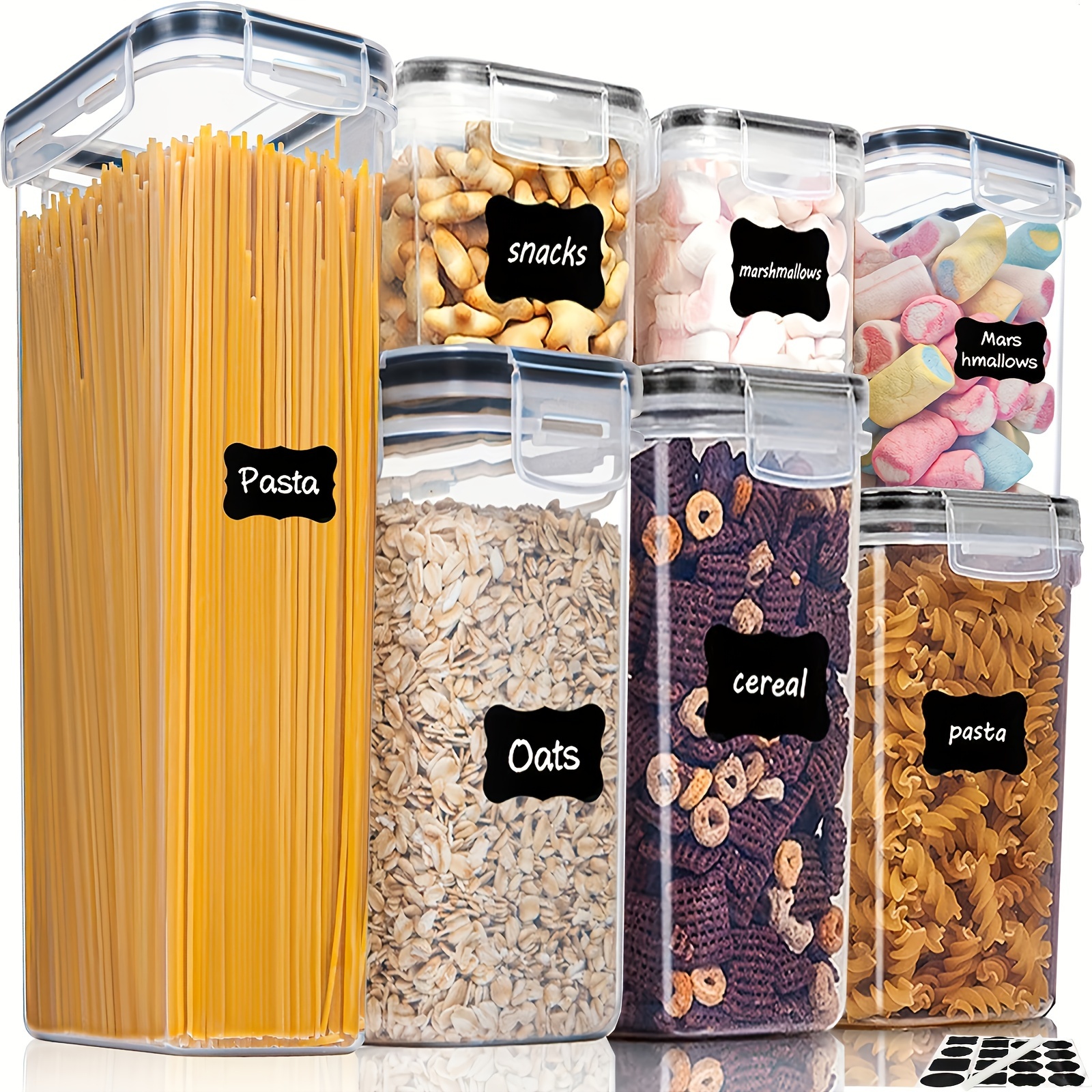 Extra Large Tall Airtight Food Storage Containers, 5.9qt Plastic Pba Free  Kitchen Pantry Storage Containers For Spaghetti, Flour And Baking Supplies,  Include Labels And Marker, Dishwasher Safe, Kitchen Accessories - Temu