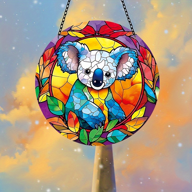 Colorful Koala Pattern Window Hanging Bring Joy Life Send A - Temu