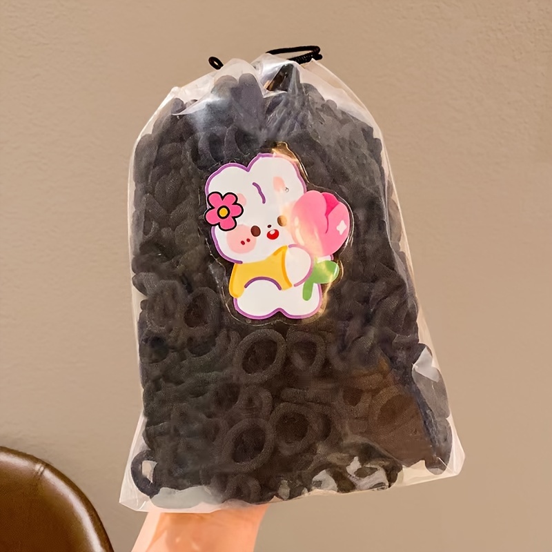 100pcs Basic Cute Girl Hair Rings That Don't Damage Hair, High Ponytail Hair Ties, Durable and High Elastic Rubber Bands