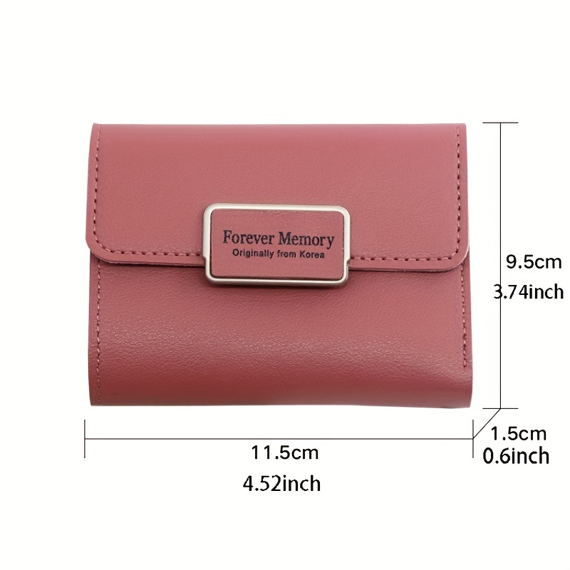 Women's Long Wallet Fashion Tri-Fold Flap Korean Version Small Credit Card  Holder