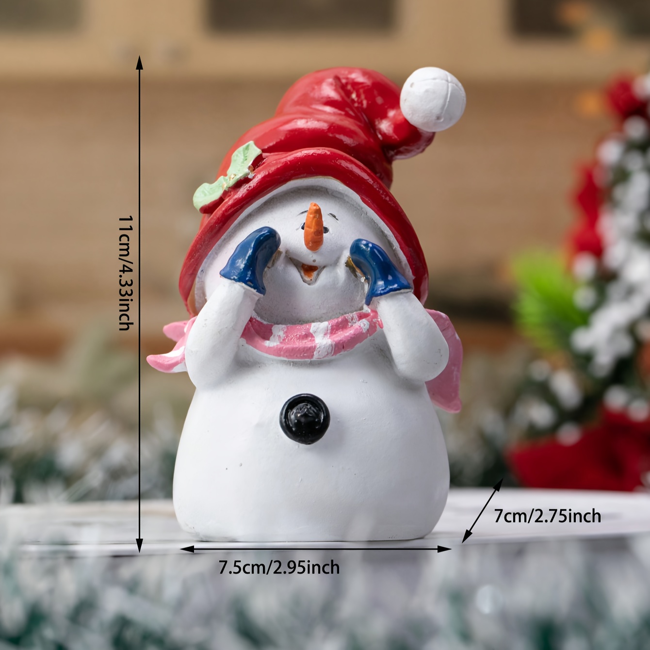 Christmas Small Ornaments Christmas Resin Snowman Set - Temu