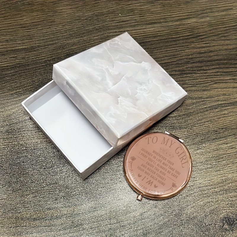 TEMU Portable Mini Hand Mirror Suitable For Women & - Mirror With Powder-coated Frame, Compact Handheld Mirror Gift For, Women,, Wives (birthday, Christmas, Anniversary) - & Colors