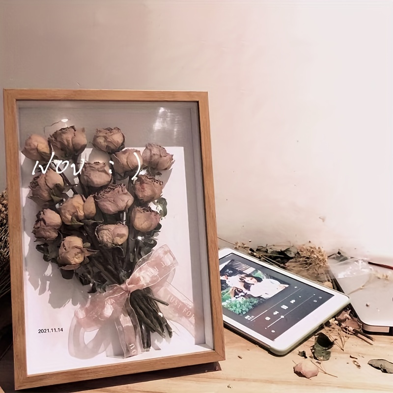 Black Transparent Flower Frame Diy Dried Flower Frame Home - Temu