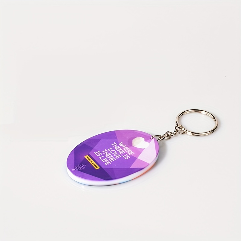 Sublimation Blank Plastic Oval Shaped Keychain Creative Heat - Temu