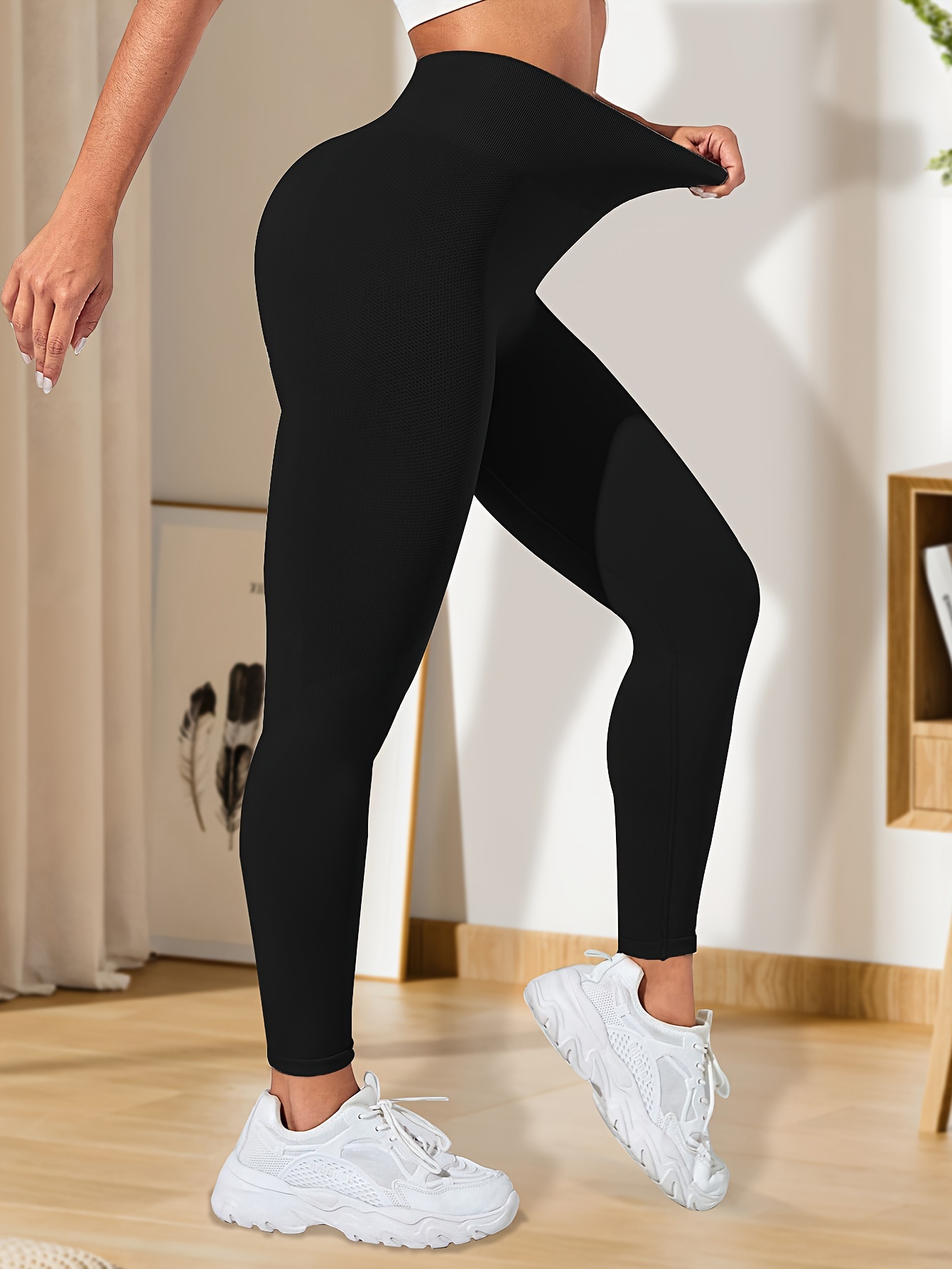 EHQJNJ Compression Seamless Leggings Lifting Fitness Jogger Activewear  Breathable High Waist Yoga Pants 