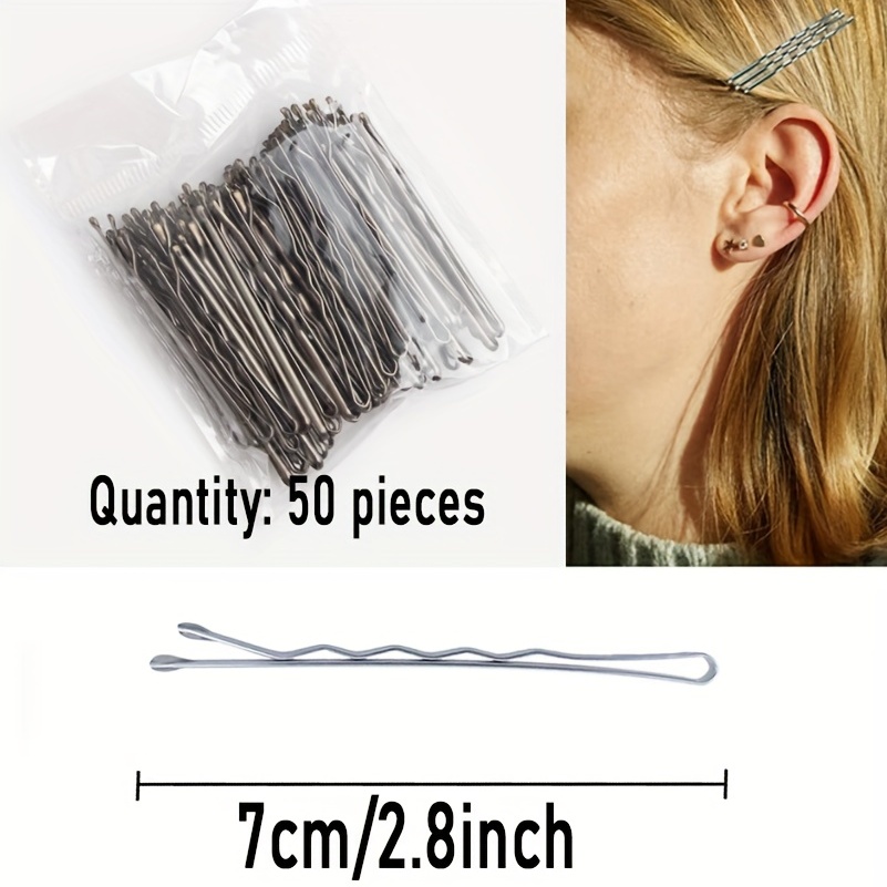 50Pcs Bobby Pins Brown Hair Pins for Women Girls and Kids, Invisible Wave  Hair Clips Bulk Pain-Free Hairpins - AliExpress