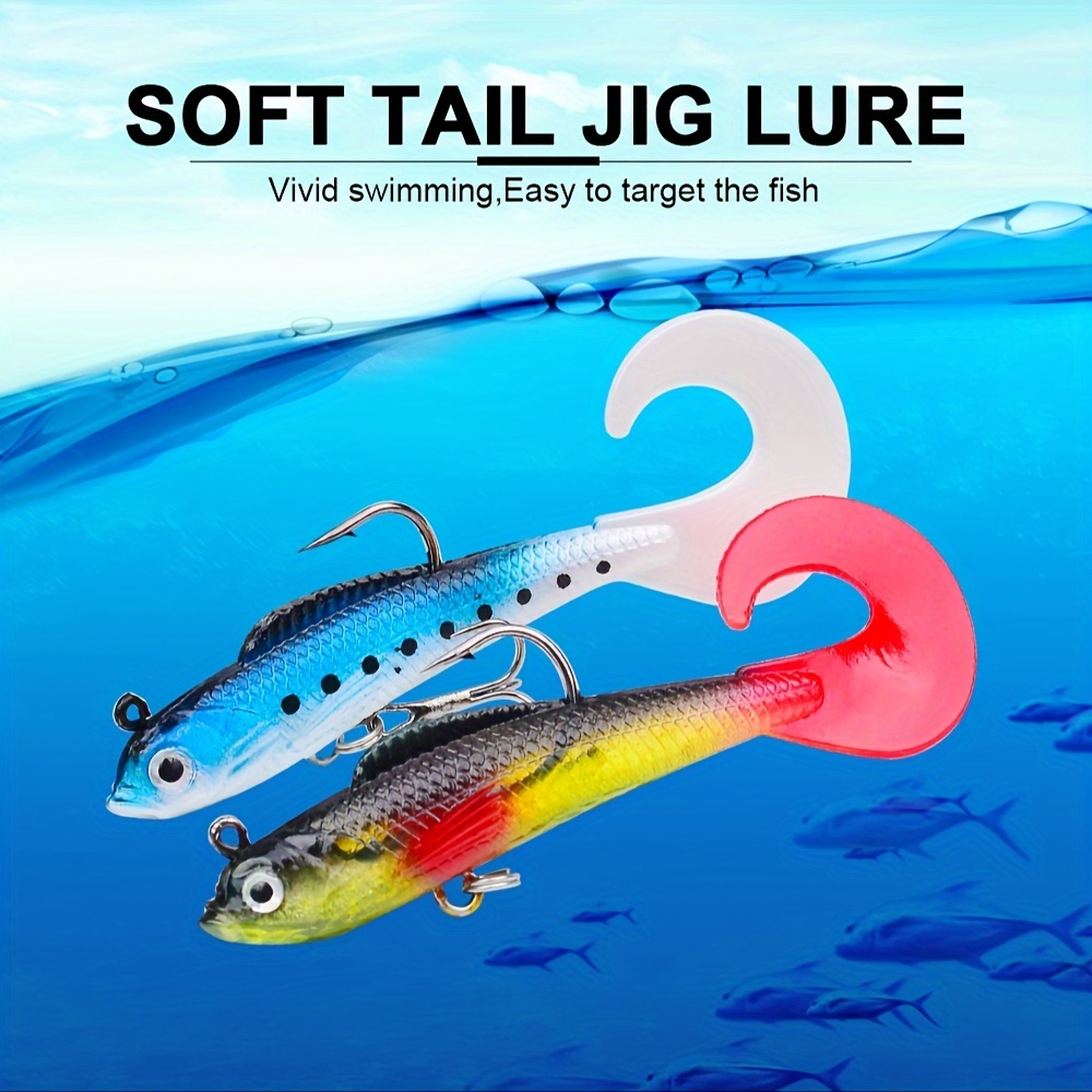 Soft Lures Lifelike Soft Bait Fishing Twister Tail Leaded - Temu