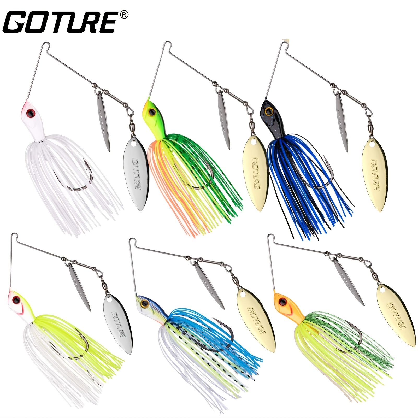 TheTime Spinnerbait Metal Spinner Lure Set 4pcs/6pcs Fishing Spoon Spinners  Baits Rotating Jig Sequins Isca Pesca For Bass Trout - AliExpress