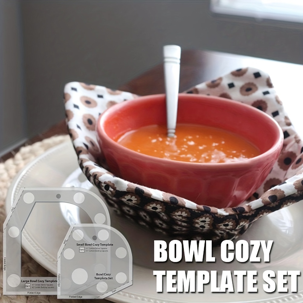 Bowl Cozy Template Cutting Ruler Kit, Acrylic Transparent Quilting Bowl  Cozy Templates For Hot And Cold Food Bowl Rack, Diy Kitchen Art Craft -  Temu Belgium