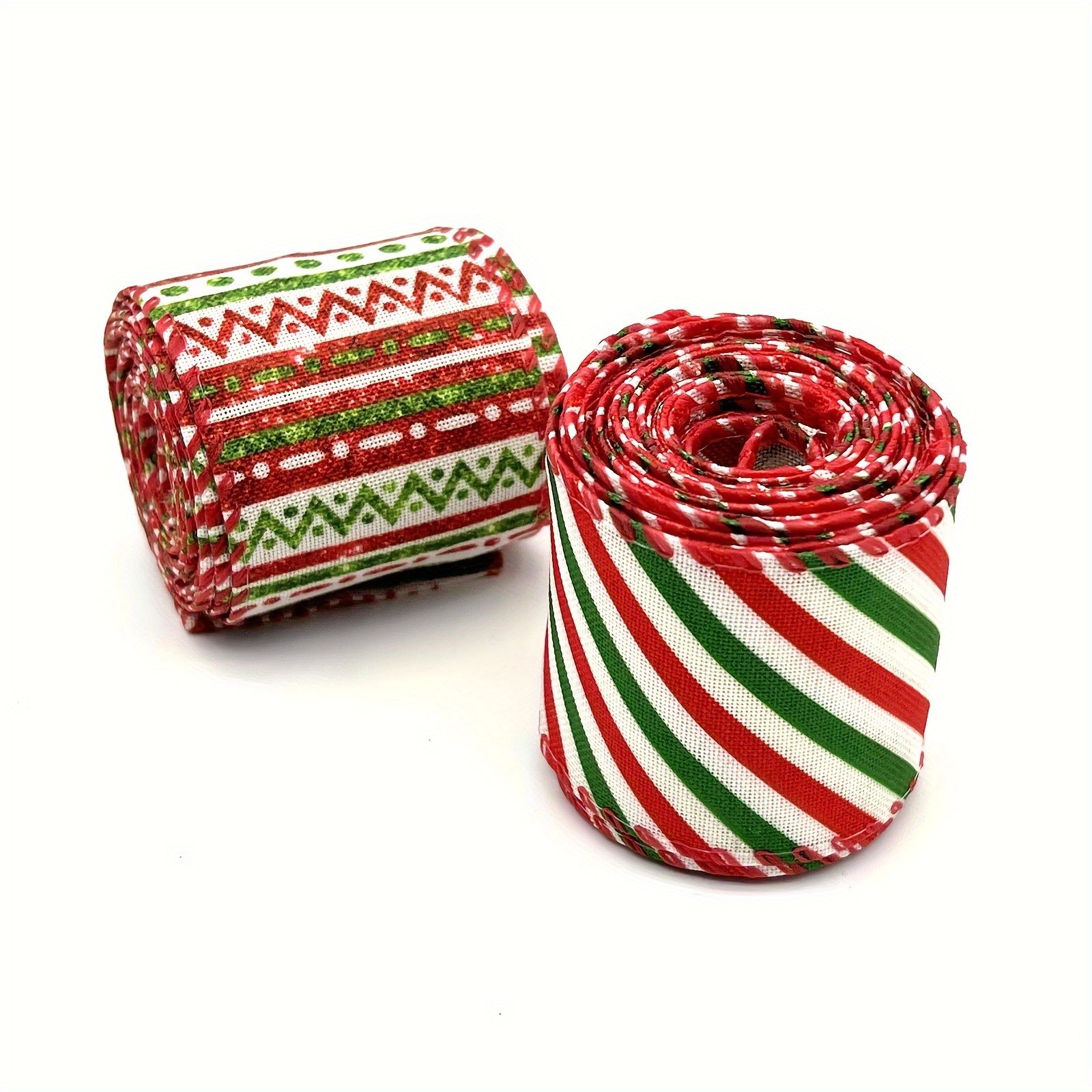 5 Yards Wired Christmas Ribbon Christmas Tree Decoration Red - Temu