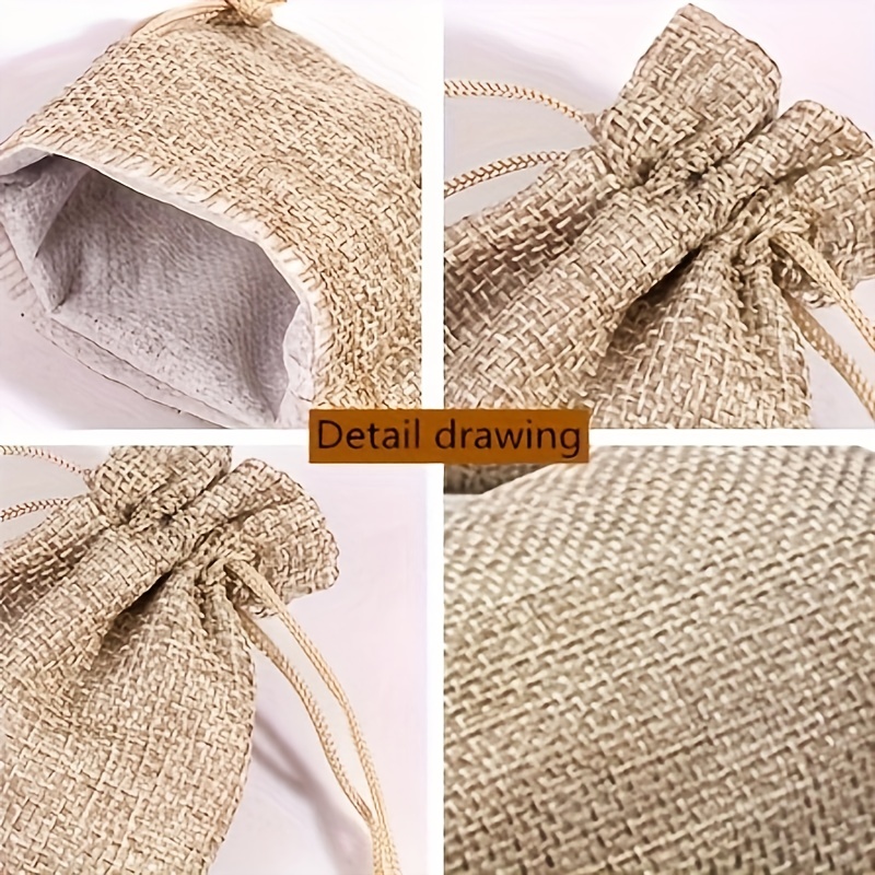 Burlap Gift Bags And Gift Tags \ Reusable Linen Sacks Bag - Temu