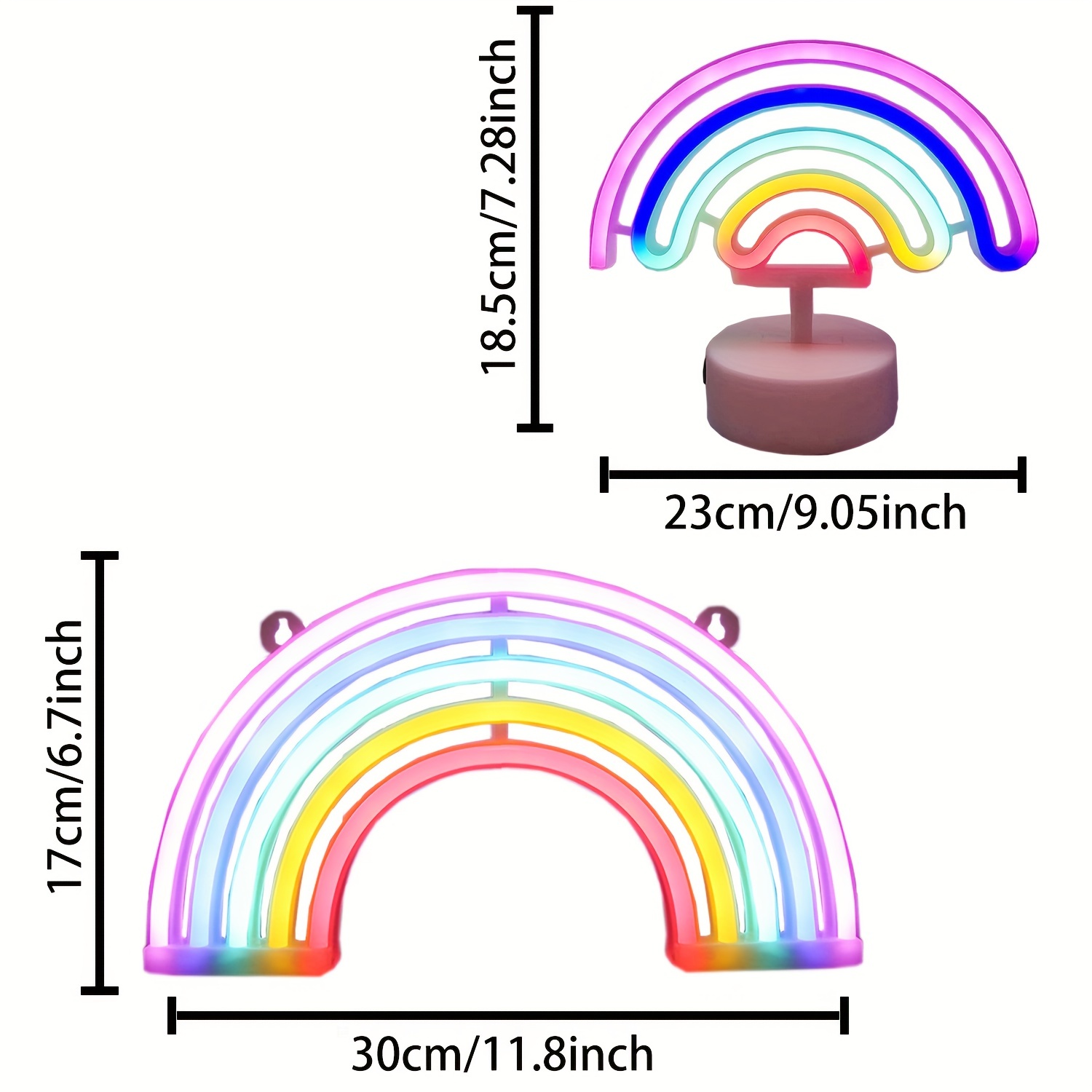 1pc Insegna al neon arcobaleno, lampada da parete, luce arcobaleno