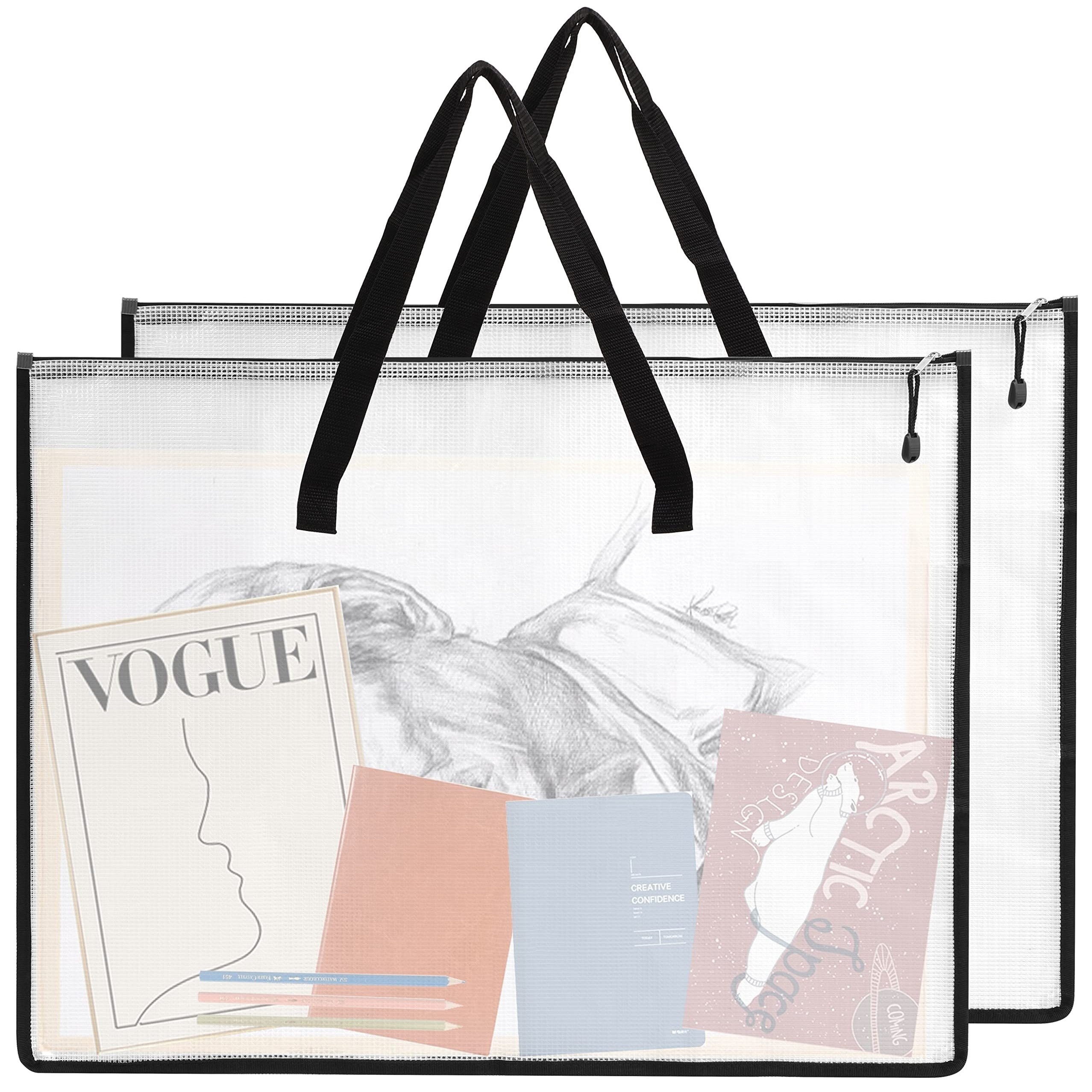 Art Portfolio Bag For Artwork, Posters With Zipper And Handles - A3 Size,  Canvas