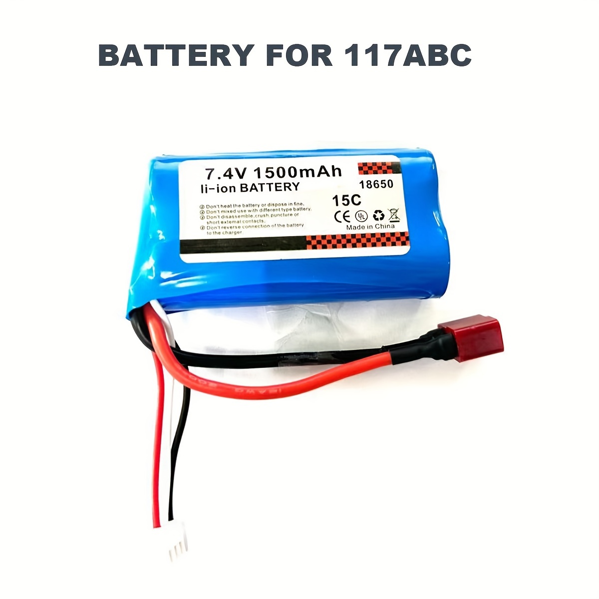 2 pcs 7.4 v 1500 mah li-ion batterie avec chargeur pour rc bateau