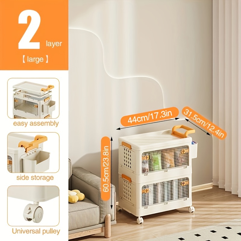 Portable multi-layer storage cabinets Household Folding Plastic