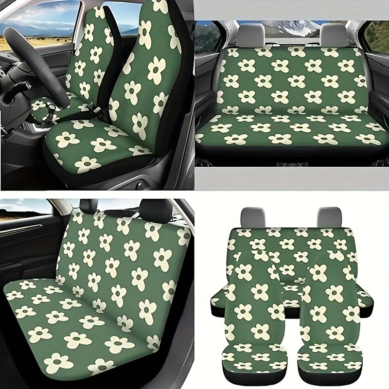 Coprisedili per auto botanici con foglie verdi Kawaii, coprisedili per auto  minimalisti foresta carina per veicoli da donna Accessori per l'arredamento  interno dell'auto della giungla -  Italia