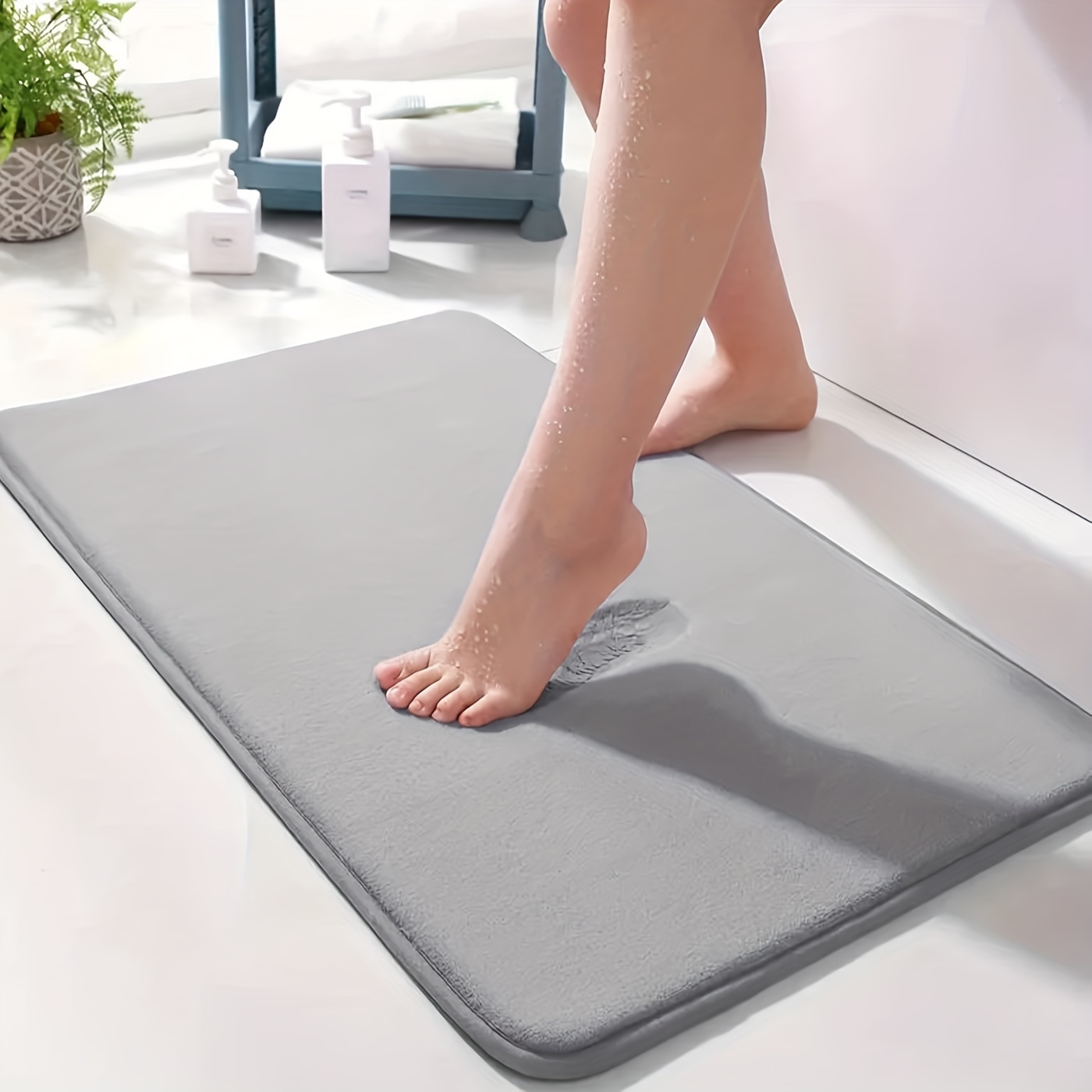 Soft Memory Foam Bath Mat for Relaxing Shower Experience