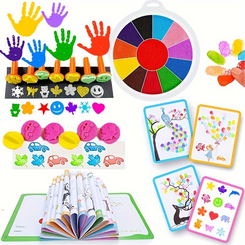 Kit de peinture au doigt lavable pour enfants, fournitures de