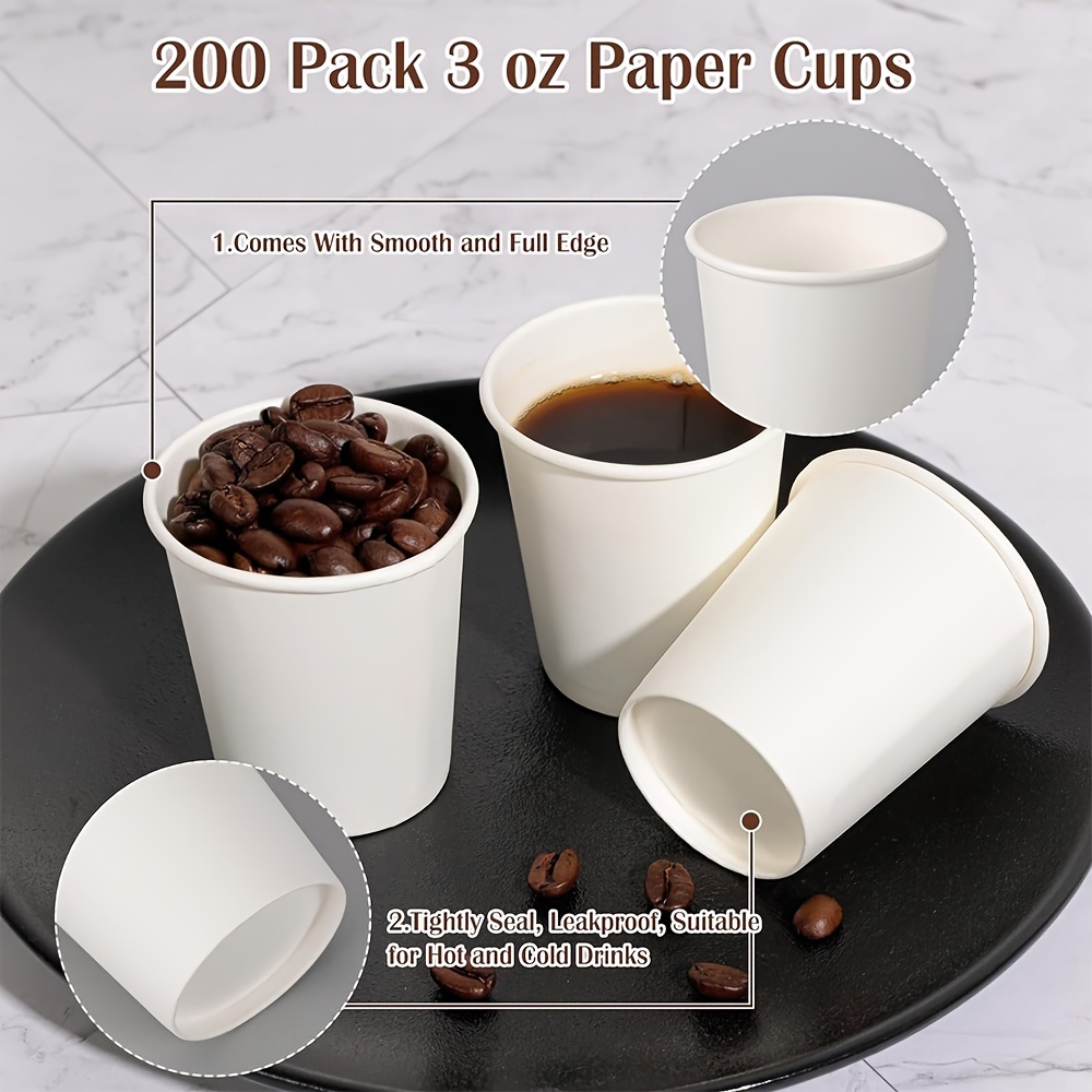 500 Pack 3 Oz Paper Cups - Disposable Cups, Espresso Cups, Bathroom Cups  3 Oz Paper, Mouthwash Cups, Small Paper Cups, 3 Oz Bathroom Cups 3 Oz  Paper