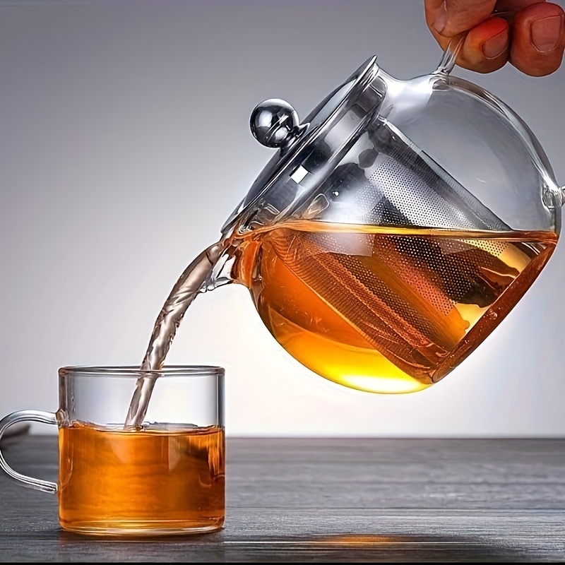 Glass Teapot With Filter (retractable)