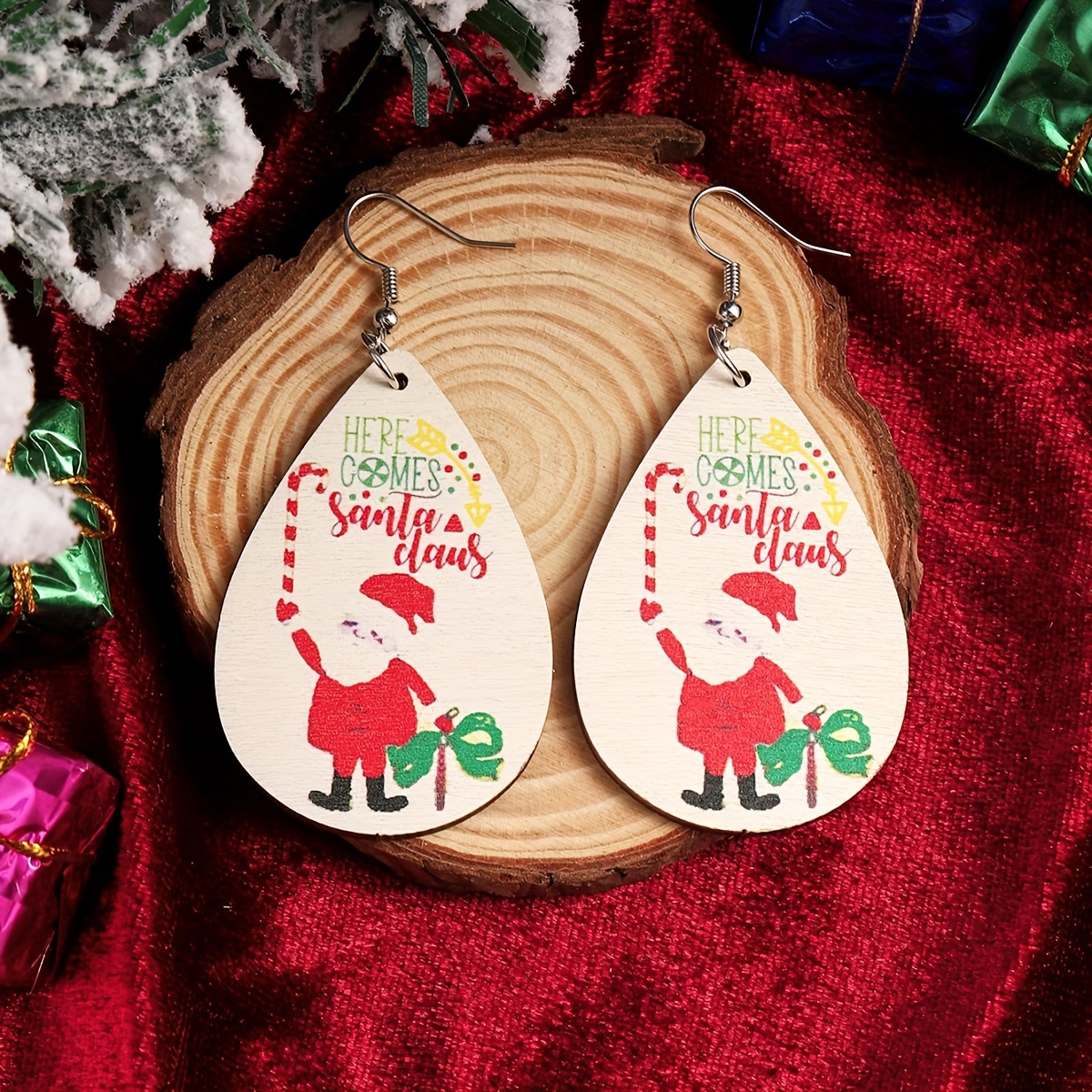 Christmas Gifts Santa, Christmas Earrings Bells