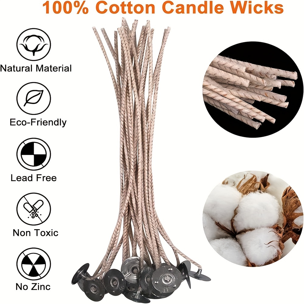 6 Eco Candle Wicks - Cotton Candle Wicks