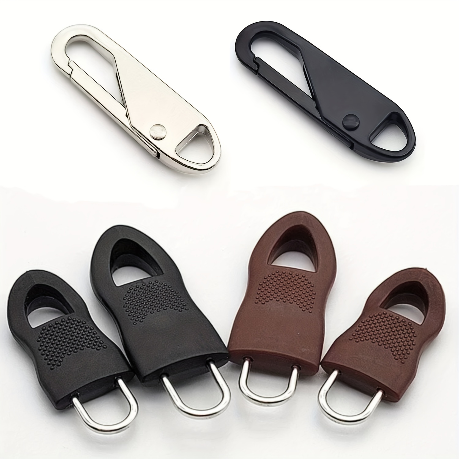 Universal Zipper Puller Set Replacement Zip Slider Teeth Rescue Detachable  Zipper Pulls Tab Fixer Black For Jackets Luggage - Temu