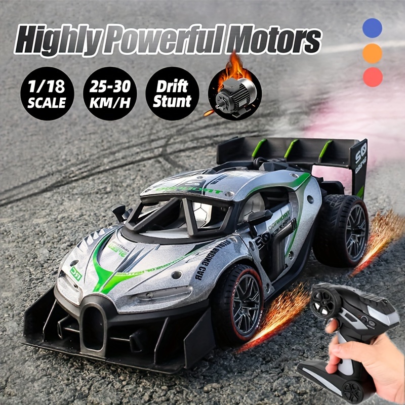 Coche RC Drift 2.4GHz 1:24 Auto de control remoto 4WD RC Cars Drift Sport  Racing On-Road con luz LED Drift neumáticos para niños