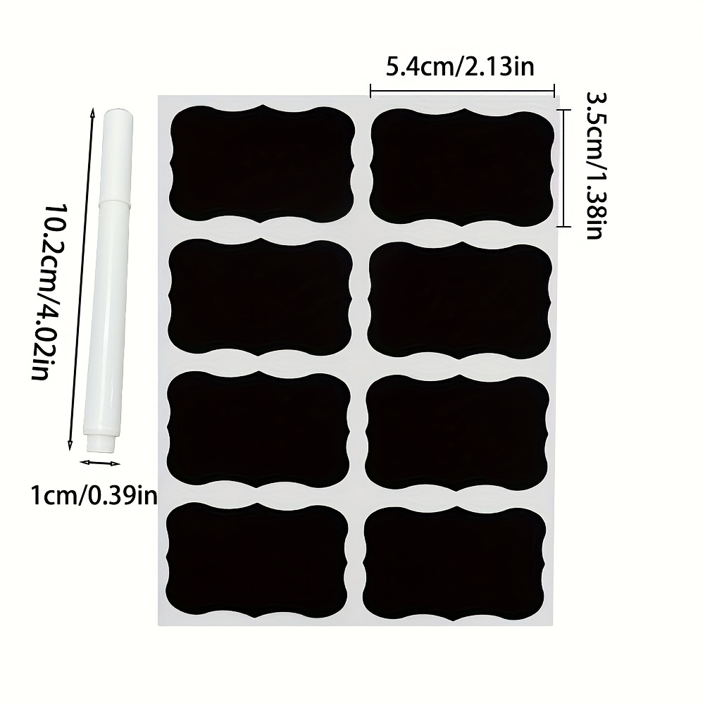 Black Chalkboard Labels Stickers, 120pcs Chalkboard Labels Stickers for  Storage Bins with White Chalk Marker Waterproof Chalkboard Labels DIY