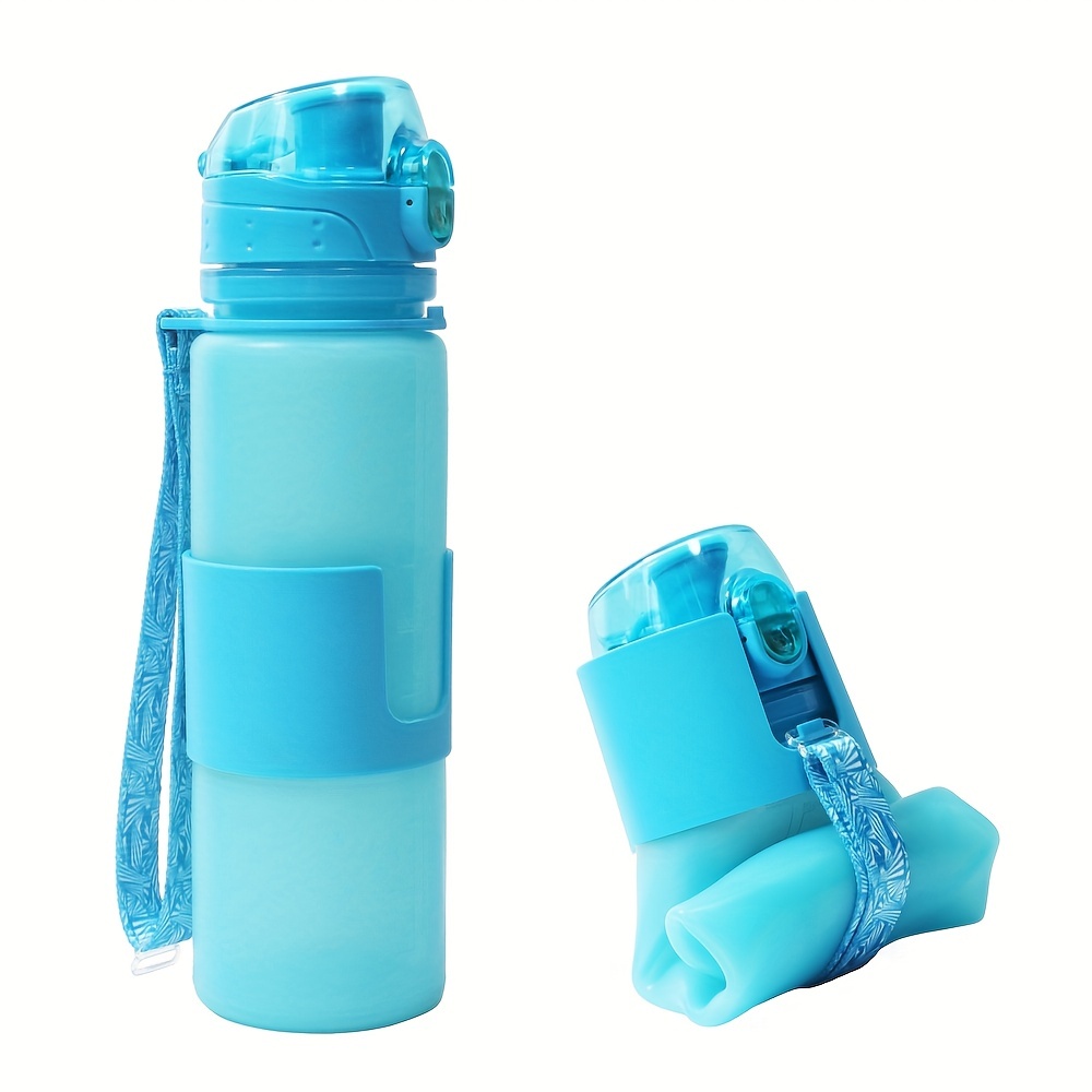 Bouteille d'eau pliable sans BPA - Bouteille d'eau pliable pour les  bouteilles de sport de voyage avec triple anti-fuite légère 20 oz (vert) 
