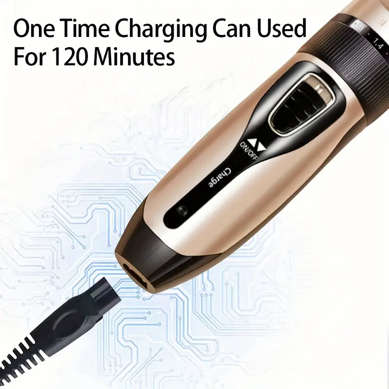 professional electric clipper hair trimmer with five speed adjustment usb charging quiet hair trimmers body hair removal machine for men details 5