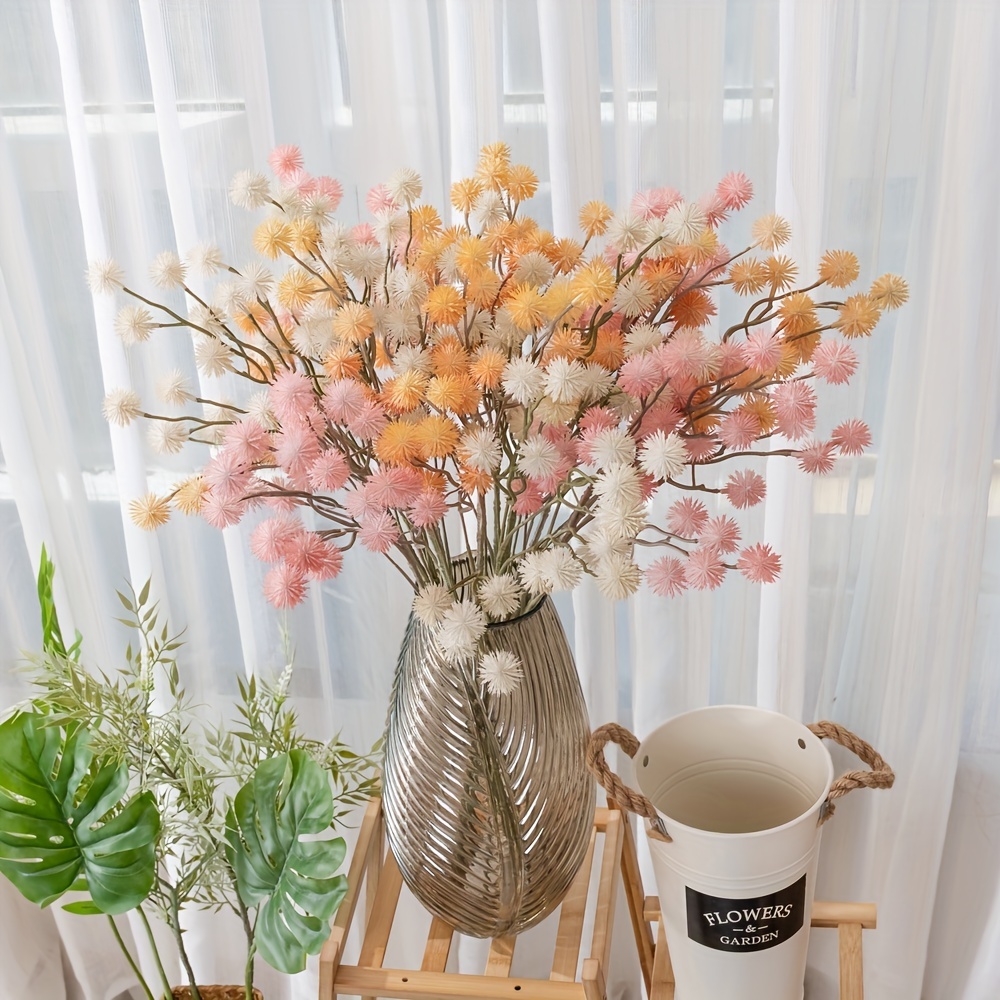 Artificial Potted Flowers Pink, Small Ceramic Vase Fake Flower Plants Desktop Decoration Indoor for Home and Office, Faux Flowers Hydrangea Decora