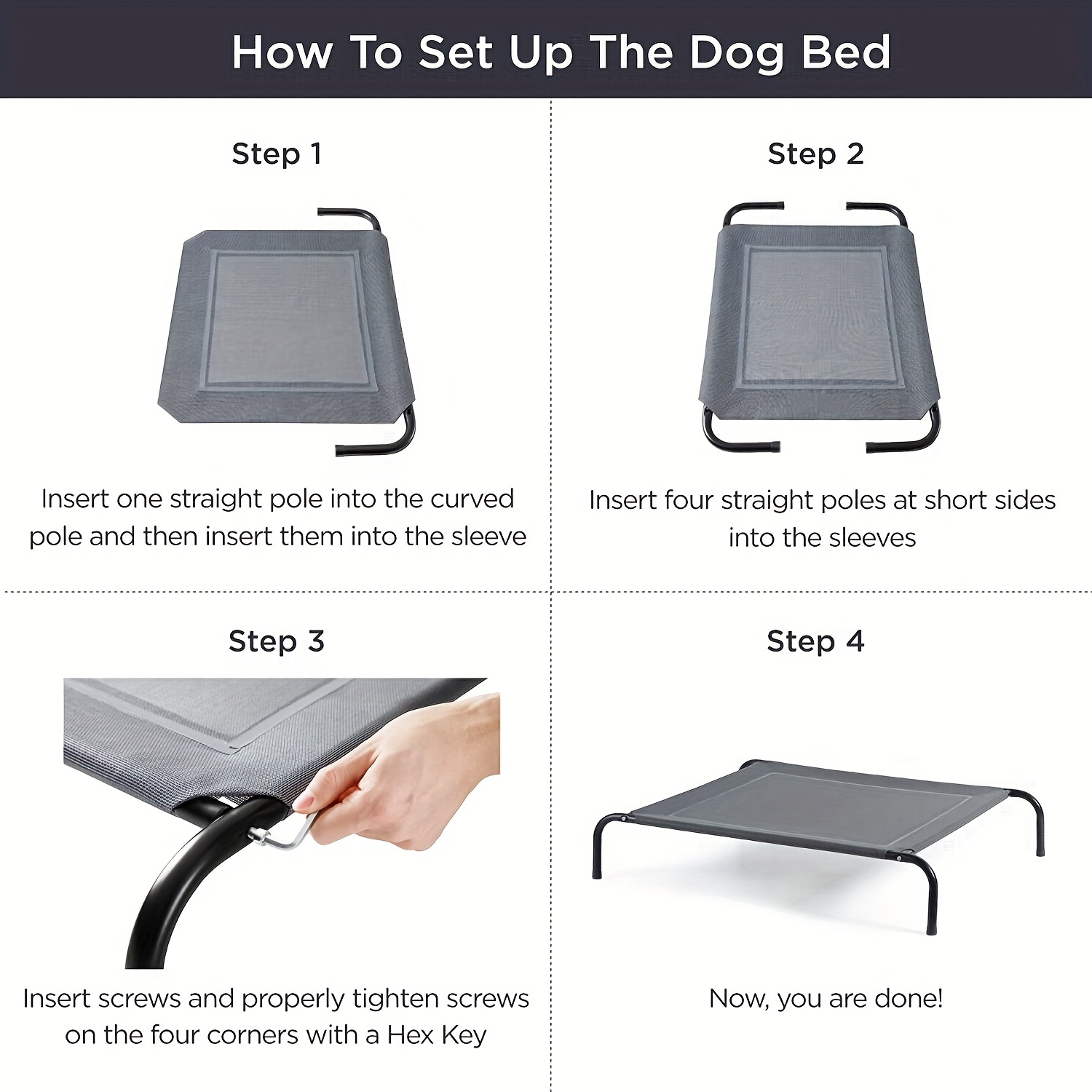 Elevated Dog Bed Outdoor Dog Bed Raised Dog Hammock Bed - Temu
