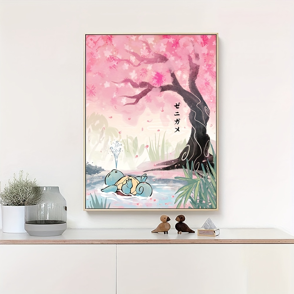 Japanese Style Canvas Wall Art Aesthetic Painting Style - Temu