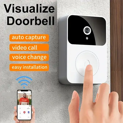 ANJIELO SMART Cámara de mirilla para puerta de apartamento, WiFi puerta  mirilla visor video timbre 1080P cámara con monitor 4.3 pulgadas pantalla  LCD