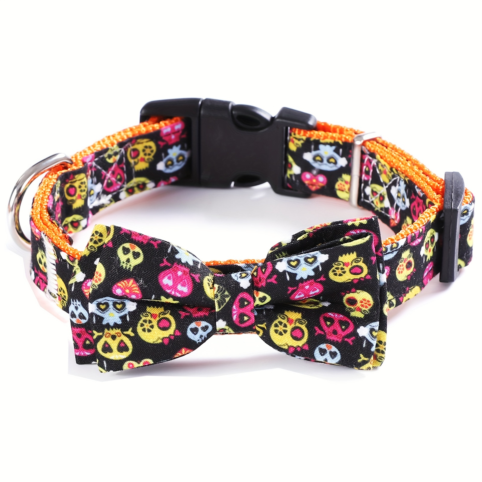 Pet Collar With Bow Tie Adjustable Cat Collar Flowers Are In Bloom